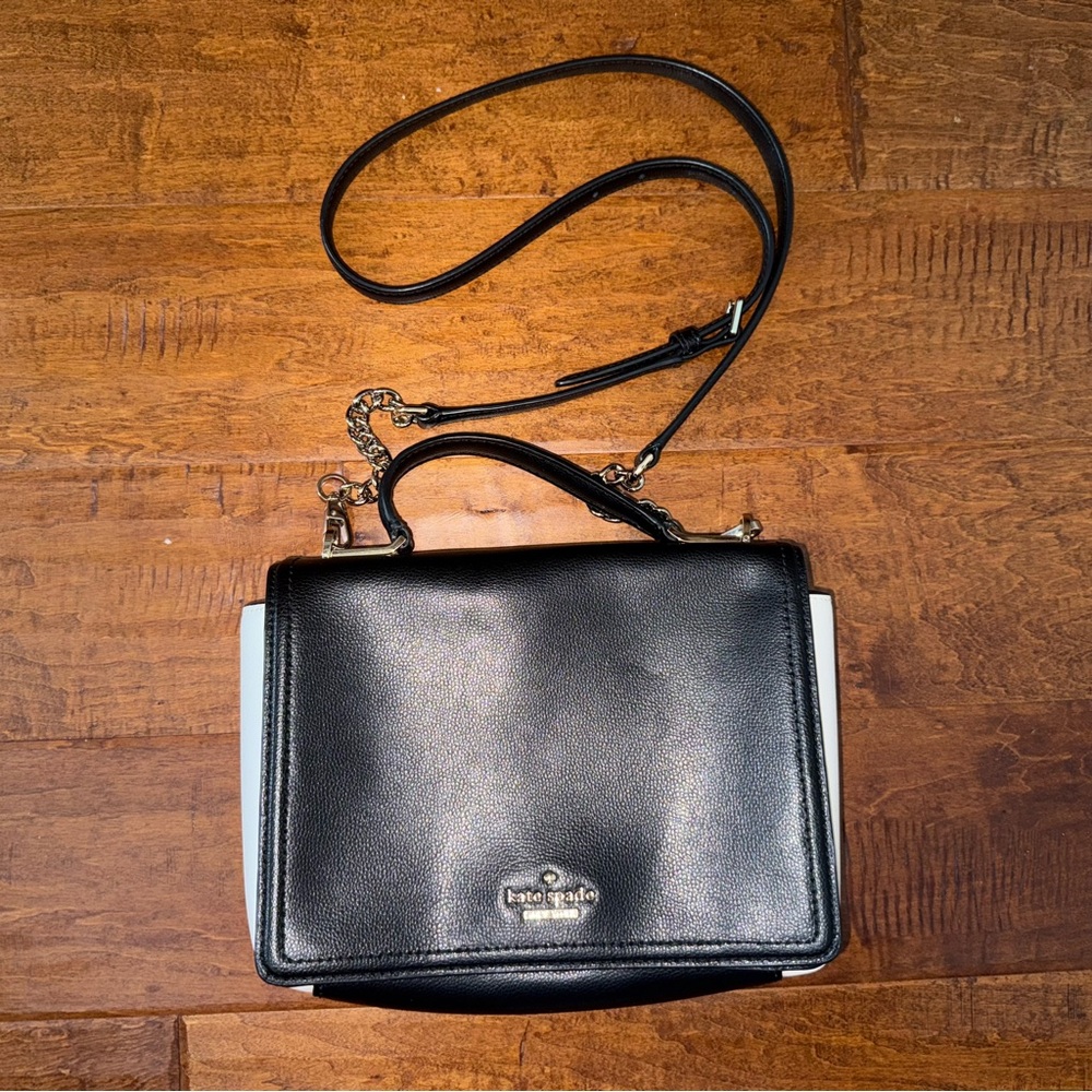 Kate Spade Color block Black Maisie Crossbody Bag